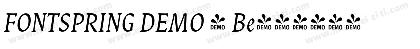 FONTSPRING DEMO - Be字体转换